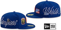 Mets HISTORIC CHAMPIONS Royal Fitted Hat by New Era - 4th View