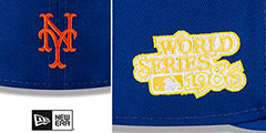 Mets LOGO BLOOM SIDE-PATCH Royal-Yellow Fitted Hat by New Era - 4th View