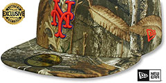 Mets MLB TEAM-BASIC Realtree Camo Fitted Hat by New Era - 4th View