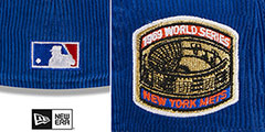 Mets OLD SCHOOL CORDUROY SIDE-PATCH Royal Fitted Hat by New Era - 4th View