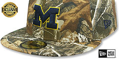 Michigan NCAA TEAM-BASIC Realtree Camo Fitted Hat by New Era - 4th View