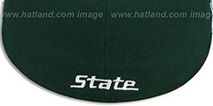 Michigan State SIDE BASKETBALL-PATCH Green-Grey Fitted Hat by New Era - 4th View