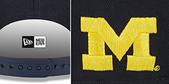 Michigan TEAM-SCRIPT SNAPBACK Navy Hat by New Era - 4th View