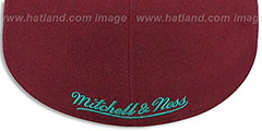 Mighty Ducks VINTAGE CLASSIC Plum Fitted Hat by Mitchell and Ness - 4th View