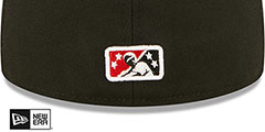 Mudcats MILB ONFIELD HOME Black-Red Fitted Hat by New Era - 4th View