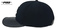 Nationals ALT LOW-PRO BLACK METAL BADGE STRAPBACK Black Hat by Pro Standard - 4th View