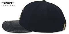 Nationals ALT LOW-PRO GOLD METAL BADGE STRAPBACK Black Hat by Pro Standard - 4th View