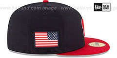 Nationals COUNTRY COLORS Navy-Red Fitted Hat by New Era - 4th View