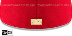 Nationals GOLDEN-BADGE Red-Navy Fitted Hat by New Era - 4th View