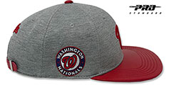 Nationals TEAM-BASIC STRAPBACK Grey-Red Hat by Pro Standard - 4th View