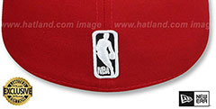 Nets BLACKDANA BOTTOM Red Fitted Hat by New Era - 4th View