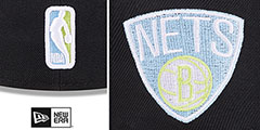 Nets COLOR PACK SIDE-PATCH Black Fitted Hat by New Era - 4th View