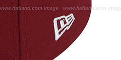 New Era 59FIFTY-BLANK Solid Burgundy Fitted Hat - 4th View