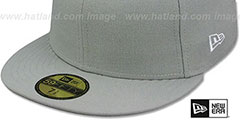 New Era 59FIFTY-BLANK Solid Light Grey Fitted Hat - 4th View