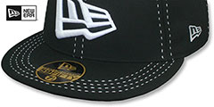 New Era BLACK PURSE STITCH Fitted Hat - 4th View