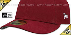 New Era LOW-CROWN 59FIFTY-BLANK Burgundy Fitted Hat - 4th View