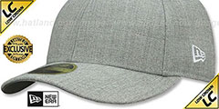 New Era LOW-CROWN 59FIFTY-BLANK Heather Light Grey Fitted Hat - 4th View