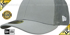 New Era LOW-CROWN MESH-BACK 59FIFTY-BLANK Grey-Grey Fitted Hat - 4th View