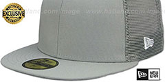 New Era MESH-BACK 59FIFTY-BLANK Grey-Grey Fitted Hat - 4th View