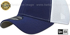 New Era NEO-MESH 39THIRTY-BLANK Navy-White Flex Fitted Hat - 4th View