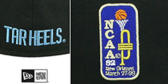 North Carolina NCAA TEAM-BASIC SIDE PATCH Black-Sky Fitted Hat by New Era - 4th View