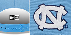 North Carolina TEAM-SCRIPT SNAPBACK Sky Hat by New Era - 4th View