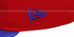 NY Giants NFL ENGLISH-WORD SNAPBACK Red-Royal Hat by New Era - 4th View