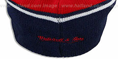 NY Giants RERUN KNIT BEANIE by Mitchell and Ness - 4th View