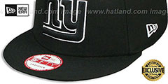 NY Giants TEAM-BASIC SNAPBACK Black-White Hat by New Era - 4th View