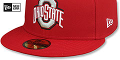 Ohio State NCAA TEAM-BASIC Red Fitted Hat by New Era - 4th View