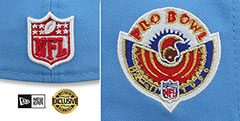 Oilers 1996 PRO BOWL SIDE-PATCH Sky Fitted Hat by New Era - 4th View