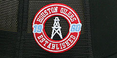 Oilers EST 1960 MESH-BACK SIDE-PATCH Black-Black Fitted Hat by New Era - 4th View