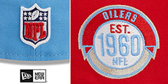 Oilers HISTORIC SIDELINE PINWHEEL Fitted Hat by New Era - 4th View