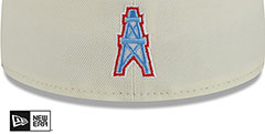 Oilers NFL LIGATURE White-Sky Fitted Hat by New Era - 4th View