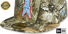 Oilers NFL THROWBACK TEAM-BASIC Realtree Camo Fitted Hat by New Era - 4th View