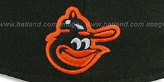 Orioles COOP SCRIPT-PUNCH Black-Orange Fitted Hat by New Era - 4th View