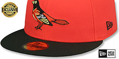 Orioles COOPERPACK Orange-Black Fitted Hat by New Era - 4th View