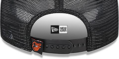 Orioles LOW-CROWN TRUCKER SNAPBACK Black Hat by New Era - 4th View