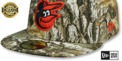 Orioles MLB TEAM-BASIC Realtree Camo Fitted Hat by New Era - 4th View