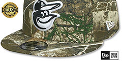 Orioles TEAM-BASIC SNAPBACK Realtree Camo-White Hat by New Era - 4th View