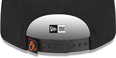 Orioles TEAM-BASIC STRETCH-SNAP Black-White Hat by New Era - 4th View