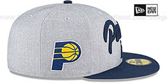 Pacers ROPE STITCH DRAFT Grey-Navy Fitted Hat by New Era - 4th View