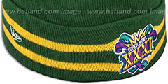 Packers SUPER BOWL XXXI Green Knit Beanie Hat by New Era - 4th View