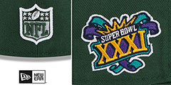 Packers SUPER BOWL XXXI SIDE-PATCH Green Fitted Hat by New Era - 4th View