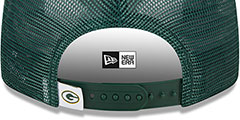 Packers TEAM-BASIC TRUCKER SNAPBACK Green Hat by New Era - 4th View