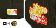 Padres 1984 WORLD SERIES GOLD-BOTTOM Brown Fitted Hat by New Era - 4th View