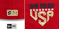 Padres 2023 JULY 4TH STARS N STRIPES Fitted Hat by New Era - 4th View