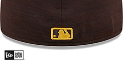 Padres 2024 ONFIELD CLUBHOUSE Heather Brown Fitted Hat by New Era - 4th View