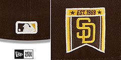 Padres BANNER SIDE-PATCH Brown Fitted Hat by New Era - 4th View