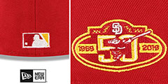 Padres CITY FLAG VISOR CLIP SIDE-PATCH Red Hat by New Era - 4th View